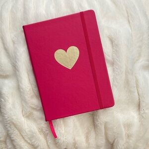 NWOT The Paper Studio Pink Journal with Gold Heart